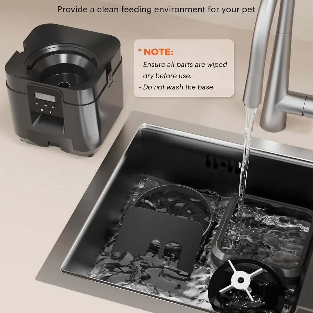 מתקן האכלה חכם אוטומטי לחתולים וכלבים - קערה עם טיימר וכמות מדודה - מוצרים חובה לחיות מחמד 